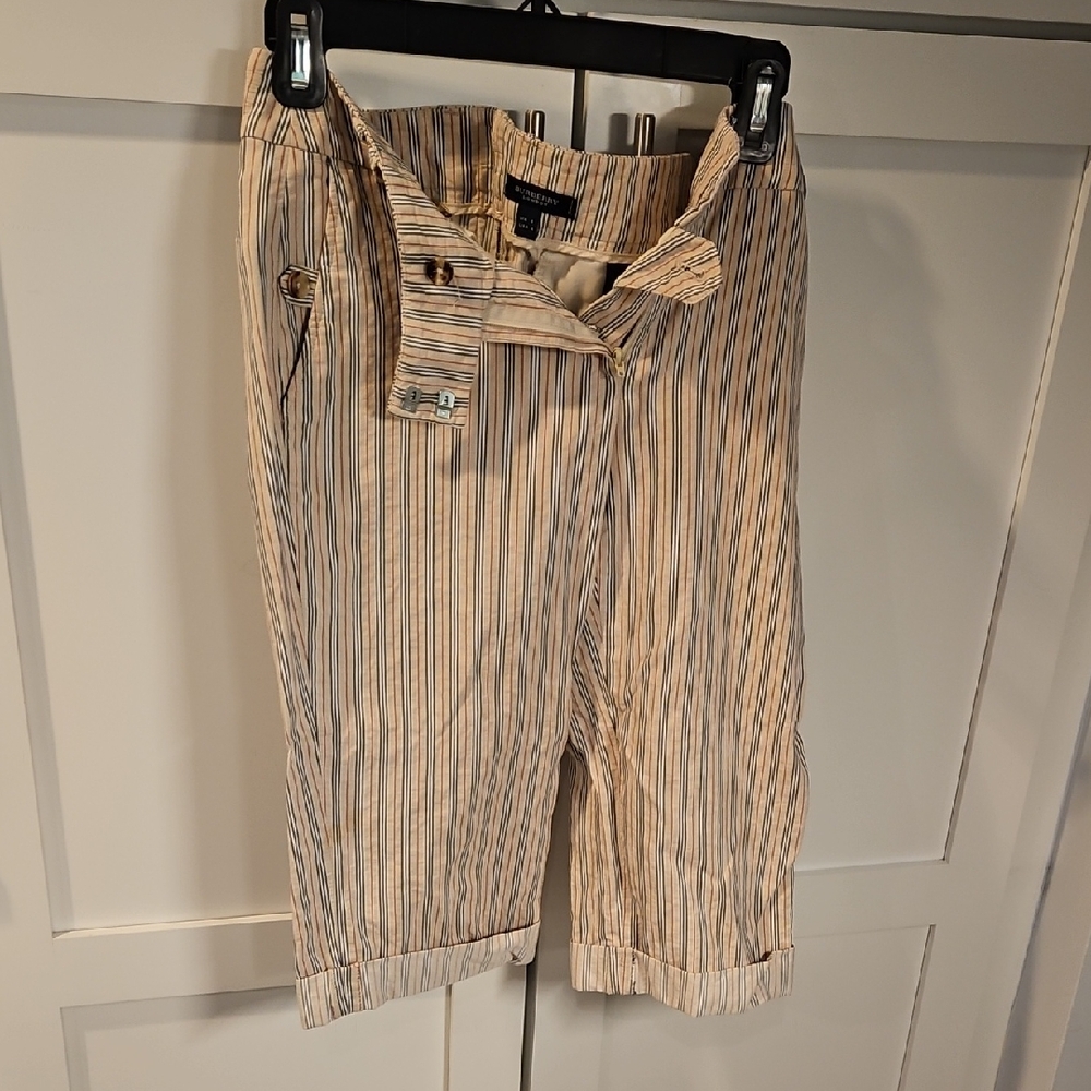 Burberry Cream and Black Striped Garment